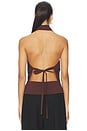 view 3 of 4 TOP CRUZADO CON ESCOTE HALTER in Liqueur