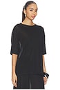 view 2 of 4 Fine Jersey Relaxed Tee in Black