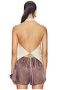 view 3 of 4 Cotton Halter Top in Champagne