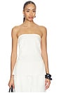 view 1 of 4 Strapless Rouleau Tie Top in Ivory