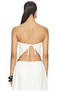 view 3 of 4 Strapless Rouleau Tie Top in Ivory