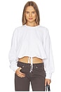 view 1 of 4 Drawstring Long Sleeve Top in Off White
