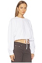 view 2 of 4 Drawstring Long Sleeve Top in Off White