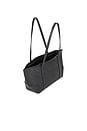 view 4 of 6 Woven Slim Bateau Tote in Black