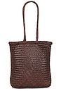 view 1 of 4 Bagu Woven Tote Bag in Chocolate