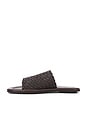 view 5 of 5 SANDÁLIA SLIDE MINIMAL CHOCOLATE WOVEN in Chocolate