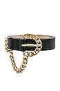 view 3 of 3 Chain Buckle With Chain Belt in Black & Gold