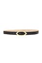 view 1 of 3 Gold Finish Belt in Black