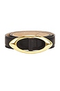 view 3 of 3 Gold Finish Belt in Black