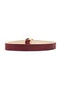 view 2 of 3 Gold Finish Belt in Burgundy