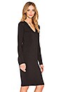 view 2 of 4 Long Sleeve V Neck Dress in Black