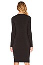 view 3 of 4 Long Sleeve V Neck Dress in Black