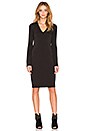 view 4 of 4 Long Sleeve V Neck Dress in Black
