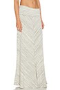 view 2 of 3 Chevron Maxi Skirt in Cream Stripe