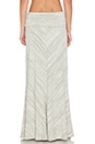 view 3 of 3 Chevron Maxi Skirt in Cream Stripe