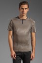 view 1 of 5 Eli Short Sleeve Henley in Grey Taupe