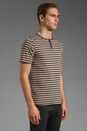 view 2 of 5 Eli Short Sleeve Henley in Grey Taupe