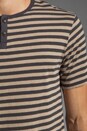 view 5 of 5 Eli Short Sleeve Henley in Grey Taupe