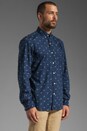 view 2 of 7 Single Needle Shirt in Floral Indigo
