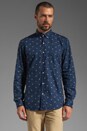 view 4 of 7 Single Needle Shirt in Floral Indigo