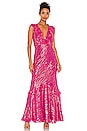 view 1 of 4 Rita Dress in Magenta Metallic