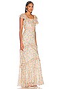 view 2 of 3 Ella Long Dress in Peach Petunia & Pink