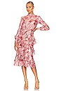 view 4 of 5 Isa Ruffle Dress in Rose Check
