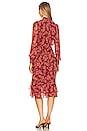 view 3 of 3 Isa Ruffle Dress in Ruby Paisley