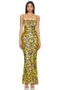 view 1 of 3 Renee Long Dress in Ornamental Citrine