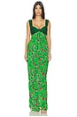 view 1 of 3 Chani Long Dress in Saffier Apple & Verdian
