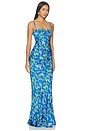 view 2 of 3 Renee Long Dress in Waterlily Azure