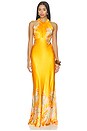 view 1 of 3 Cozette Long Dress in Marigold Meadow