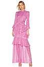 view 1 of 4 Marissa Long Gown in Candy Pink Metallic