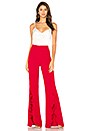 view 4 of 4 Ivy Ruffle Trouser in Carmine Red