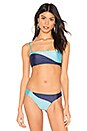 view 1 of 4 Colorblock Bikini Top in Blue Colorblock