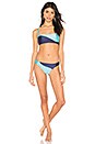view 4 of 4 Colorblock Bikini Top in Blue Colorblock