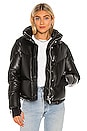 view 1 of 5 Faux Leather Athlete Jacket in Black