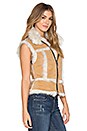 view 3 of 4 Stevie Lamb Fur Vest in Camel
