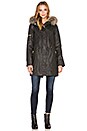 view 3 of 5 Tribeca Asiatic Raccoon Fur Jacket in Carbon