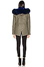 view 6 of 7 Luxe Mini Limelight 4-in-1 Parka with Fur in Army & Blue