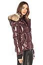 view 2 of 4 Blake Puffer Jacket with Raccoon Fur in Bordeaux