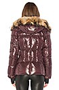view 3 of 4 Blake Puffer Jacket with Raccoon Fur in Bordeaux