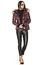 view 4 of 4 Blake Puffer Jacket with Raccoon Fur in Bordeaux