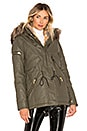 view 2 of 5 Mini Luxe Limelight Parka With Fur Lining in Army & Melange