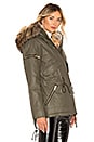 view 3 of 5 Mini Luxe Limelight Parka With Fur Lining in Army & Melange