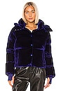view 2 of 5 BLOUSON MATELASSÉ VELVET SYDNEY in Sapphire