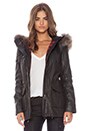 view 1 of 5 Cabin Parka with Natural Asiatic Raccoon Fur in Carbon