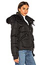 view 3 of 6 Detachable Fur Hood Jetset Puffer Jacket in Black & Charcoal