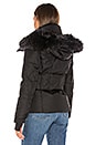 view 4 of 6 Detachable Fur Hood Jetset Puffer Jacket in Black & Charcoal
