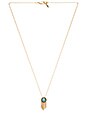 view 2 of 2 Fringe Pendant Necklace in Turquoise & Gold